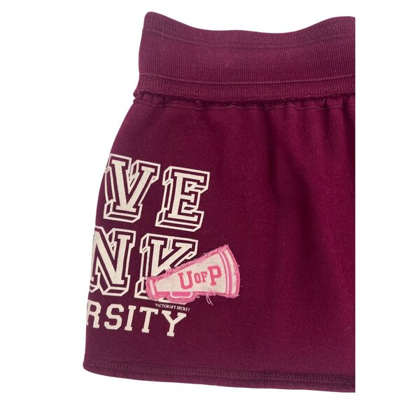 RARE Vintage Y2K Victoria's Secret PINK Burgundy Logo Mini Skirt - Picture 16 of 16